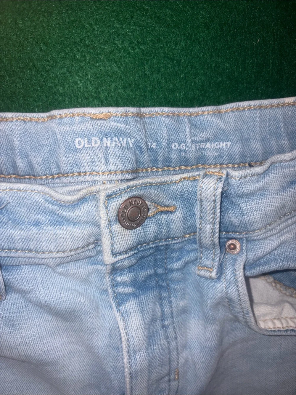 Old Navy Kids Size 14 O.G. Straight Distressed Jeans